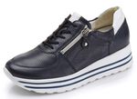 Waldl&auml;ufer, bequeme Damen-Sneaker, Weite H, mit herausnehmbarem Fu&szlig;bett MARINE