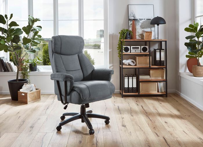 Komfortabler XXL-Chefsessel GRAU