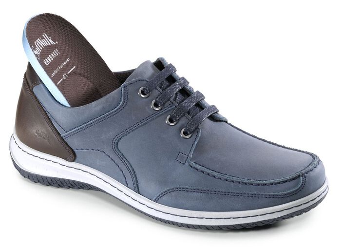 Schn&uuml;rschuhe mit Kontrast-Bes&auml;tzen 