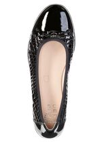 ELENA EDEN, elegante Damen-Ballerinas, Weite G, mit Gummizug SCHWARZ