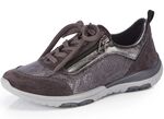 ELENA EDEN Sneaker mit gl&auml;nzend bedrucktem Elastikmaterial TORF-GRAU
