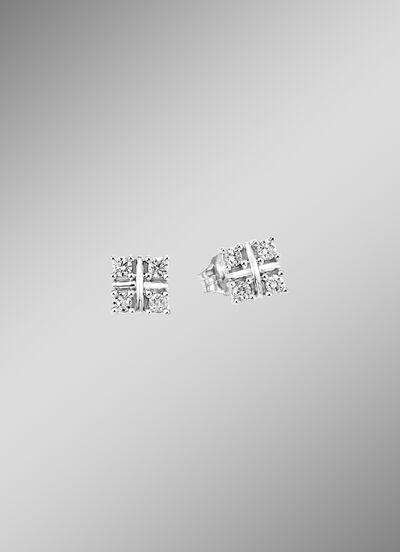 Exquisite Ohrstecker mit 8 Brillanten 