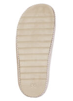 Laurina, klassische Damen-Hausschuhe, Weite G, mit gemusterter Bordüre BEIGE