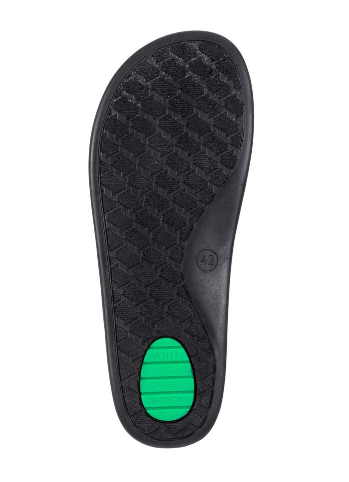 Klassische Herren-Pantoletten, mit Klettverschluss SCHWARZ