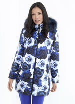 Jacke mit dekorativem Rosendessin 