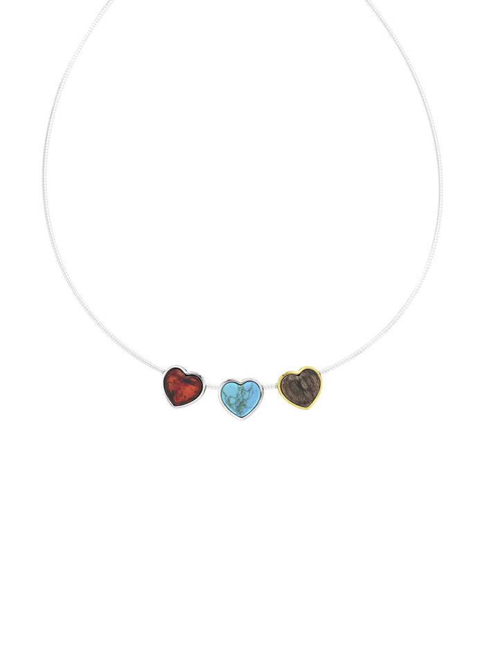 Herz-Anhänger mit Bernstein 