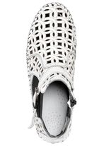 Gemini, sommerliche Damen-Boots, Weite G, mit herausnehmbarem Fu&szlig;bett WEISS-SCHWARZ