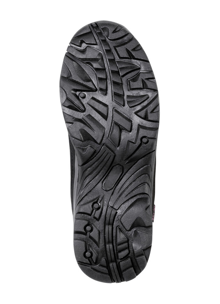 Schn&uuml;r-Bootie mit Klimamembrane SCHWARZ-GRAU-PINK