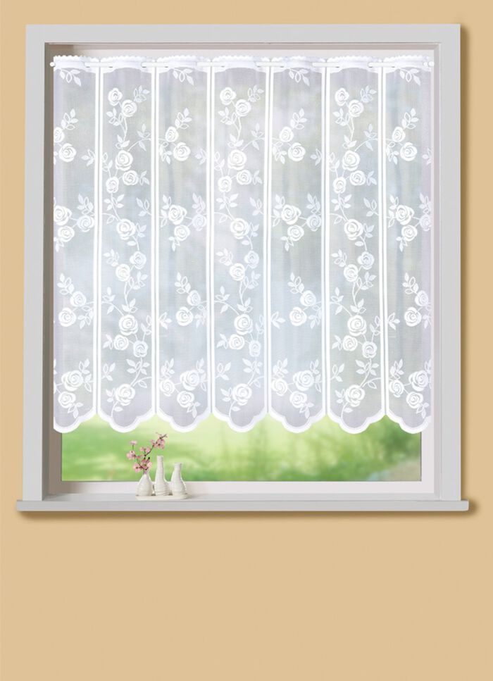 Romantischer Kurzstore mit R&ouml;schen-Motiv WEISS