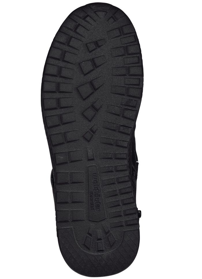 Waldl&auml;ufer, bequeme Damen-Stiefeletten, Weite H, mit herausnehmbarem Fu&szlig;bett SCHWARZ-ROT