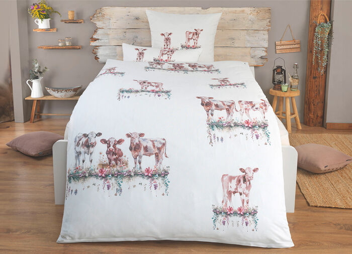 Polycotton-Bettw&auml;sche-Garnitur mit Rei&szlig;verschluss 