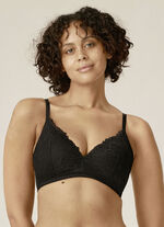 Zauberhafter Naturana BH mit weich gepolsterten Cups SCHWARZ