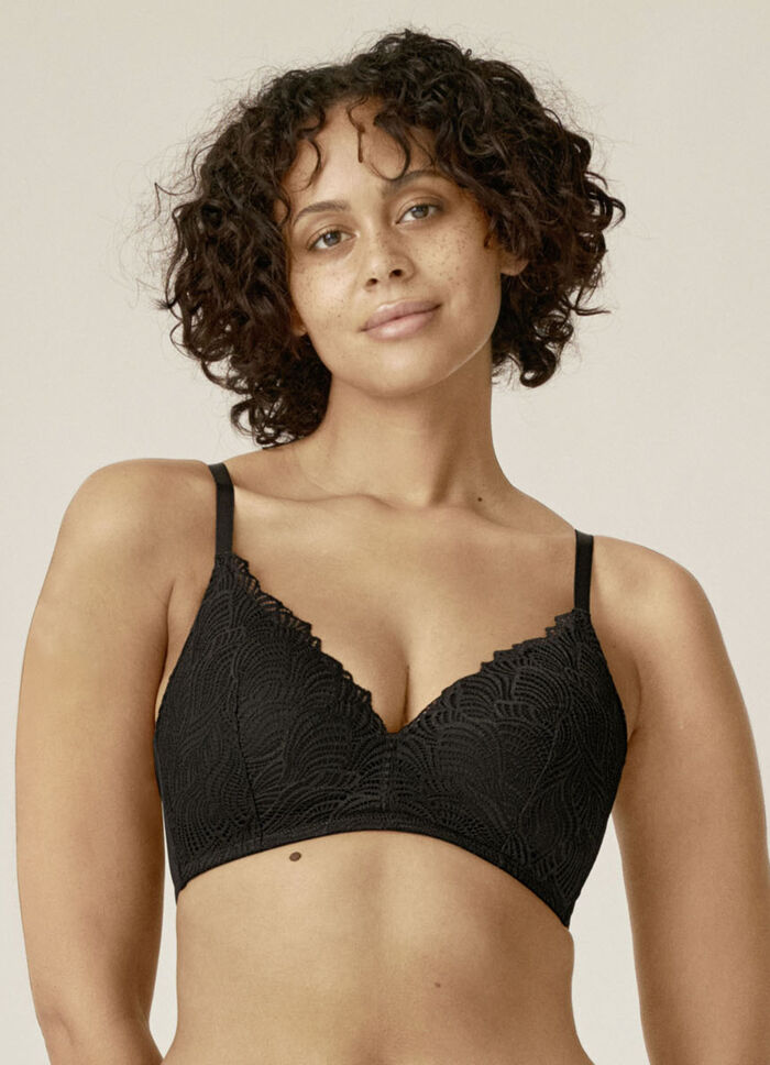 Zauberhafter Naturana BH mit weich gepolsterten Cups SCHWARZ