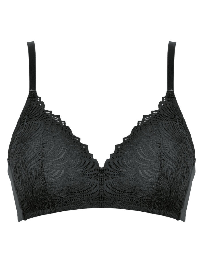 Zauberhafter Naturana BH mit weich gepolsterten Cups SCHWARZ