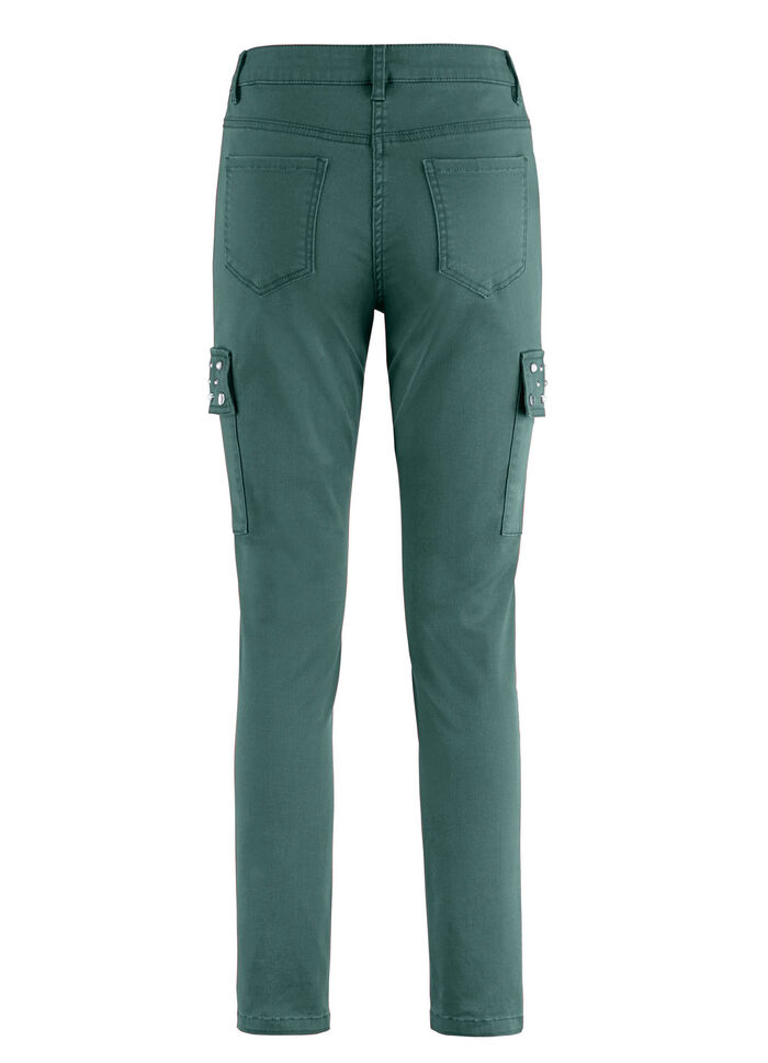 Cargohose in 5-Pocket-Form FLASCHENGRÜN