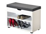 Schuhbank mit Sitzkissen WEISS