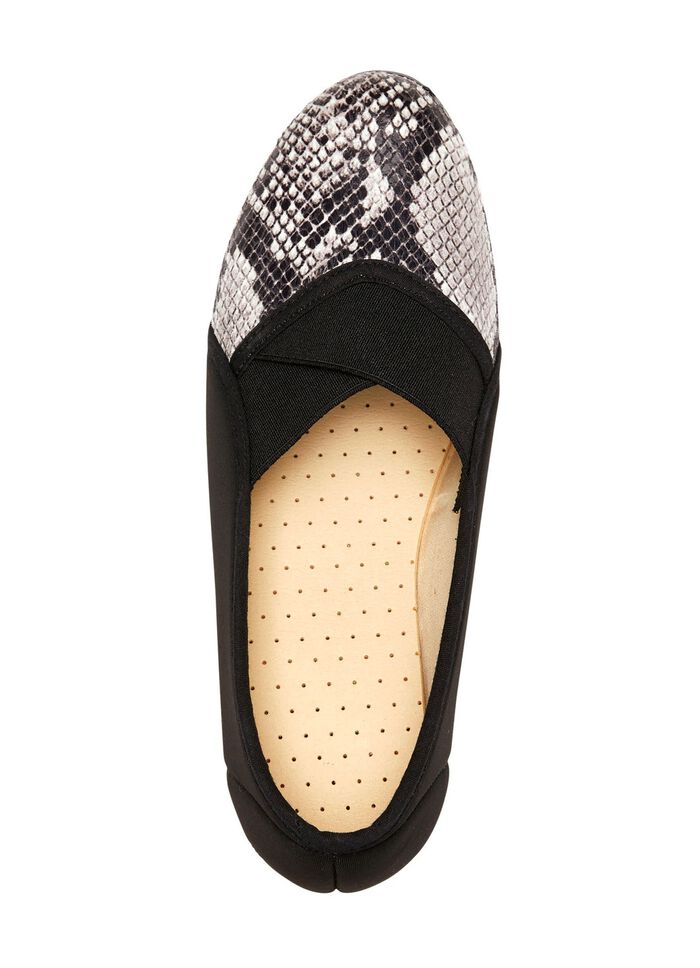 Slipper aus elastischem Textilmaterial SCHWARZ-GRAU