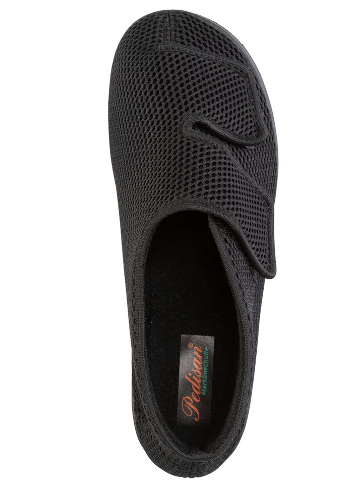 Klettschuh aus elastischem Textilmaterial SCHWARZ