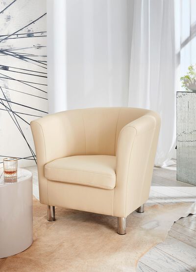 Edler Sessel auf stabilem Holzgrundgestell 