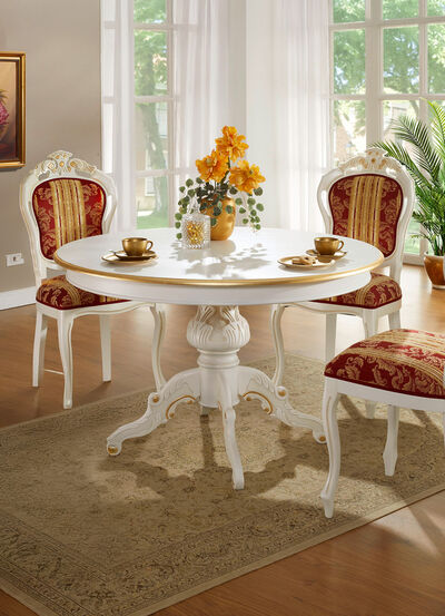 Esstisch mit Füße aus massivem Buchenholz 