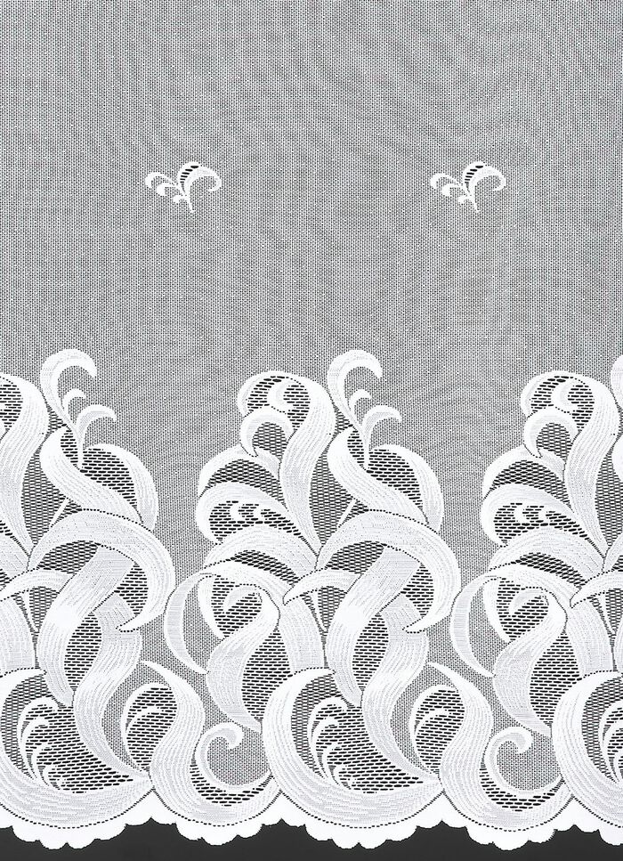 Blumenfenster-Store mit Universalschienenband 