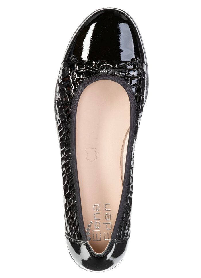 ELENA EDEN, elegante Damen-Ballerinas, Weite G, mit Gummizug 