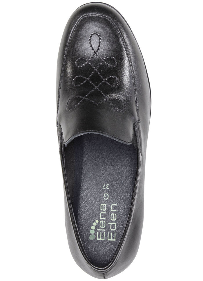 ELENA EDEN Slipper mit Ziersteppung SCHWARZ