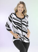 Shirtjacke mit durchgehendem Reißverschluss 