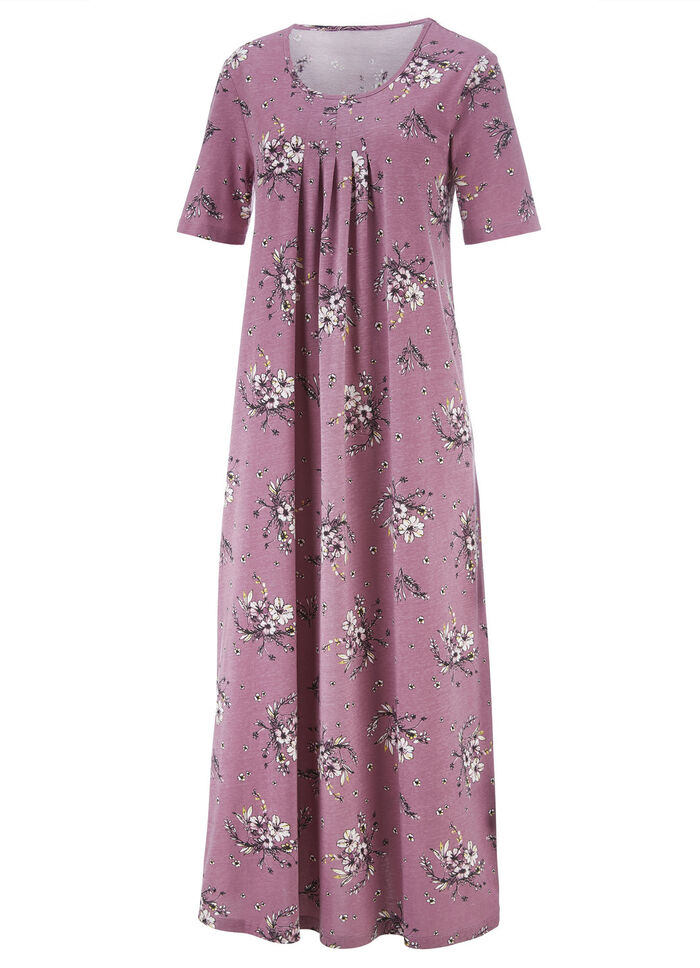 Nachthemd, kn&ouml;chellang mit kurzen &Auml;rmeln 