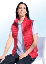 Funktionsweste mit Kontrastpaspelierungen ROT