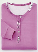 Zweierpack Nachthemden mt Knopfleiste und langen &Auml;rmeln 