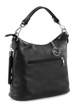 Laurina Kalbleder-Tasche mit reptilgepr&auml;gtem Besatz 