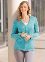 Strickjacke aus Melangegarn 