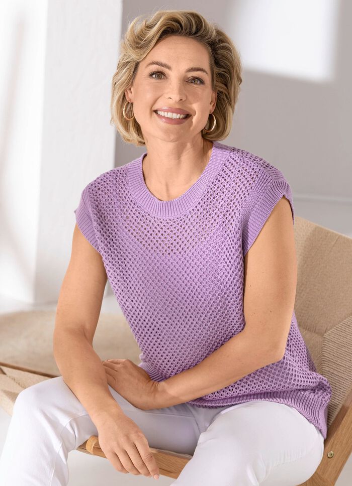 Pullunder in Netzdessin FLIEDER