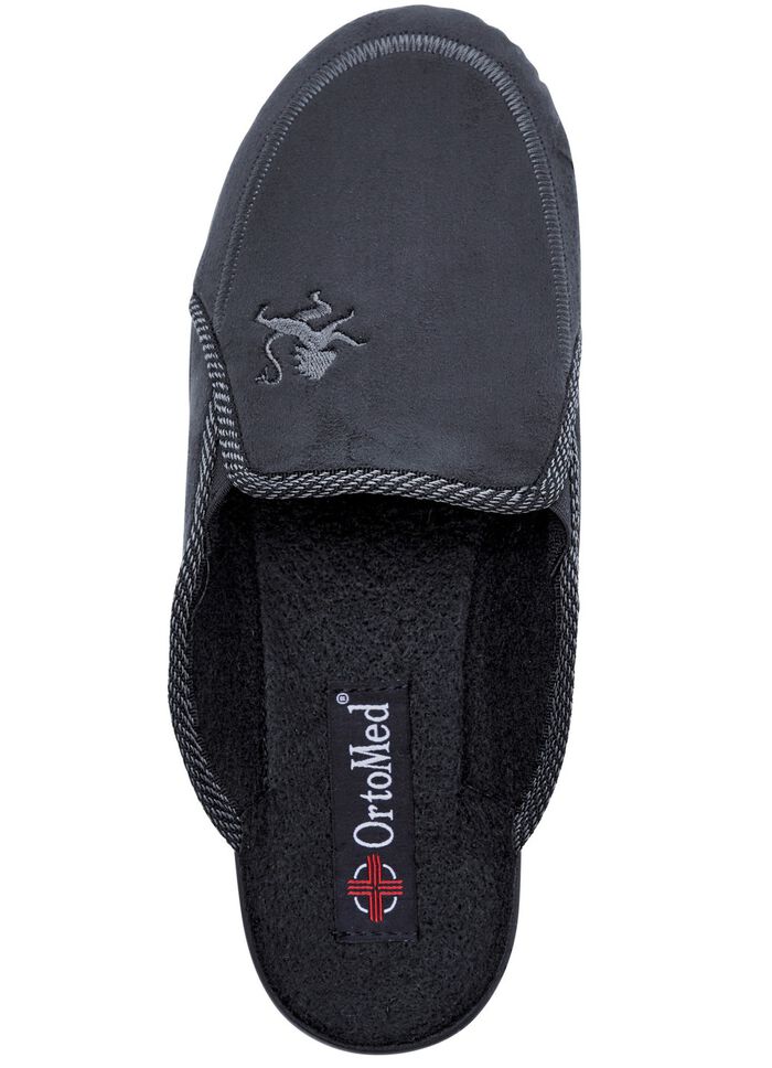 Zweierpack, klassische Herren-Hausschuhe, Weite H, mit Gummizug 