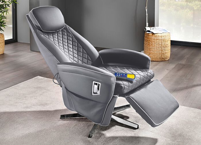 Massagesessel mit W&auml;rmefunktion GRAU