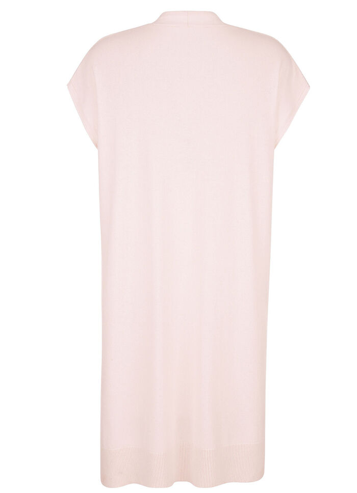 Long-Strickweste mit Kaschmir 