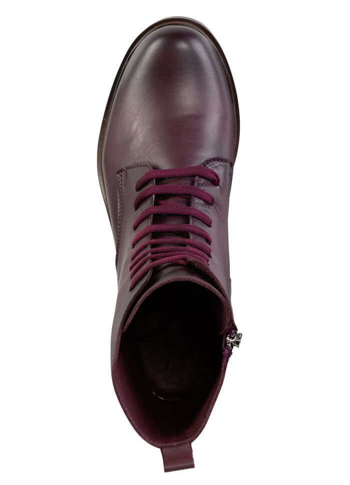Andrea Conti Schnür-Stiefelette aus Rind-Nappaleder BURGUND