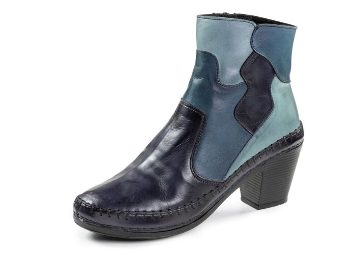 Gemini, modische Damen-Stiefeletten, Winterschuhe, Weite G, mit Rei&szlig;verschluss BLAU