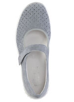 ELENA EDEN Spangenschuh aus Veloursleder mit luftigen Durchbrüchen BLEU