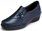 Gemini Slipper mit Leder-Applikation MARINE