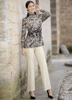 Hose in modischer Palazzo-Form BEIGE