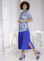 Shirt-Tunika mit Schlingenknopfleiste 