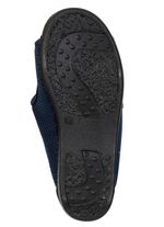 Bequeme Damen-Hausschuhe, Weite H, mit herausnehmbarem Fu&szlig;bett MARINE