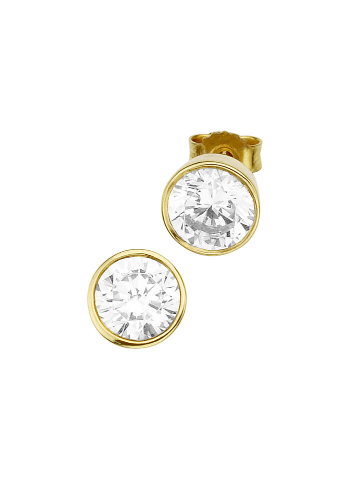 Ohrstecker mit synth. Zirkonia 