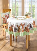 Tisch- und Raumdekoration mit Hasen-Motiven 