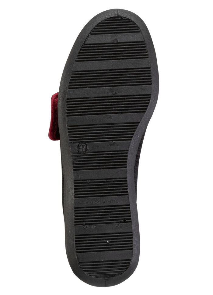 Klettschuh mit h&uuml;bscher Bord&uuml;re SCHWARZ-BORDEAUX