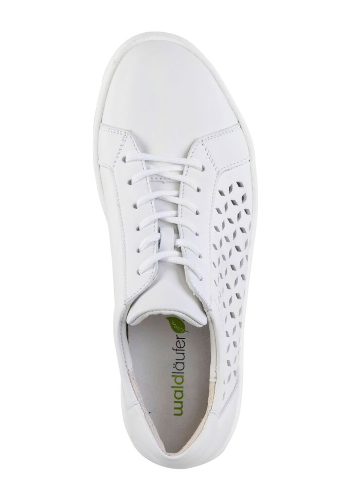 Waldl&auml;ufer, sommerliche Damen-Sneaker, Weite H, mit herausnehmbarem Fu&szlig;bett WEISS