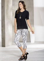 Caprihose mit angeschnittenem Bund 