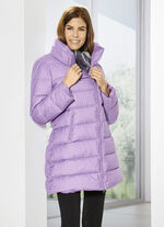 Longjacke mit dezent glänzendem Hahnentritt-Dessin 